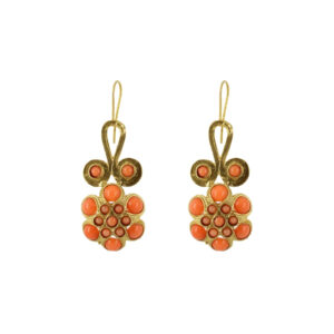 Pendientes de flamenca Flor Coral de Doña Sol
