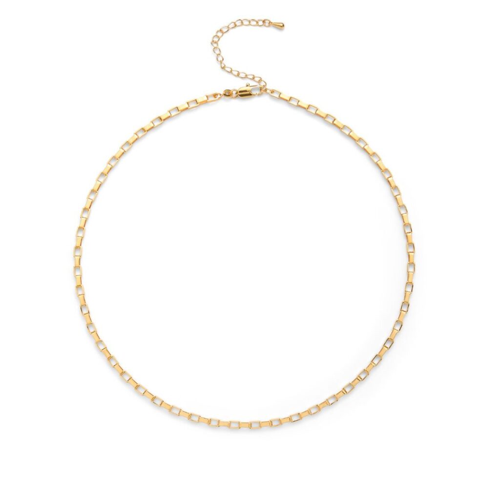 Cadena de eslabones dorada de Doña Sol, 44 cm con alargador