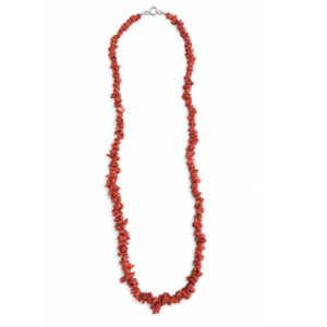Collar Coral Natural de Doña Sol, joyas de coral engarzadas a mano con cierre de plata 925