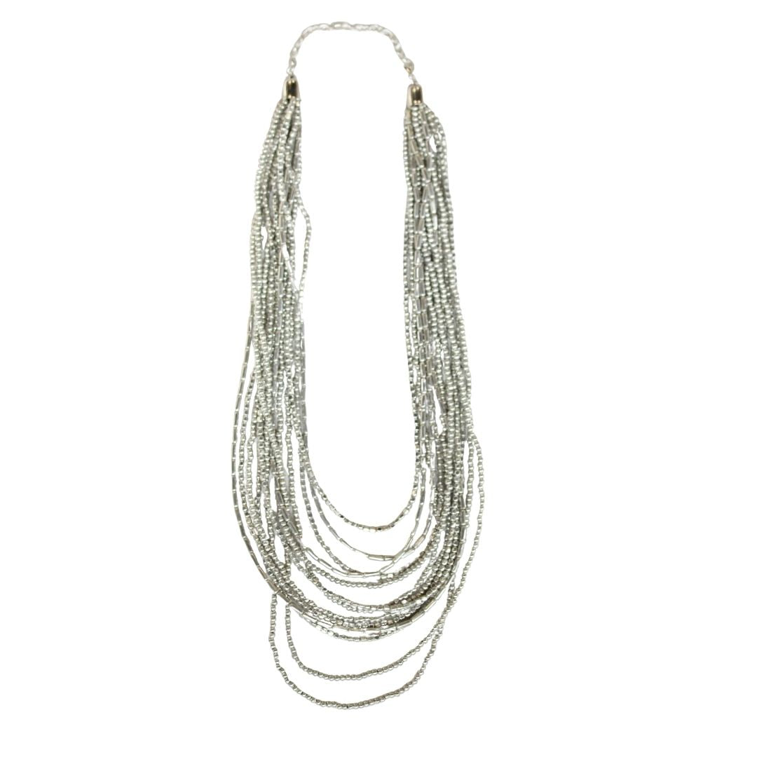 Collar Zila Plateado, novedad de collares de moda de Doña Sol